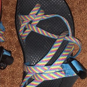 Chaco Shoes - Double Strap Colorful Striped Chacos Chaco Shoes - Double Strap Colorful Striped Chacos